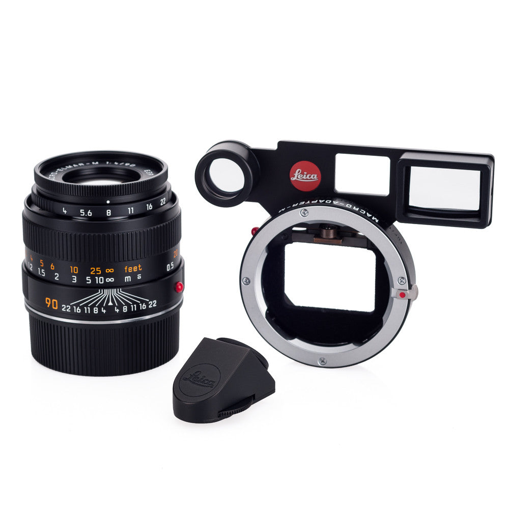 Leica Macro-Elmar-M 90mm f/4 con Macro-Adapter-M y visor angular