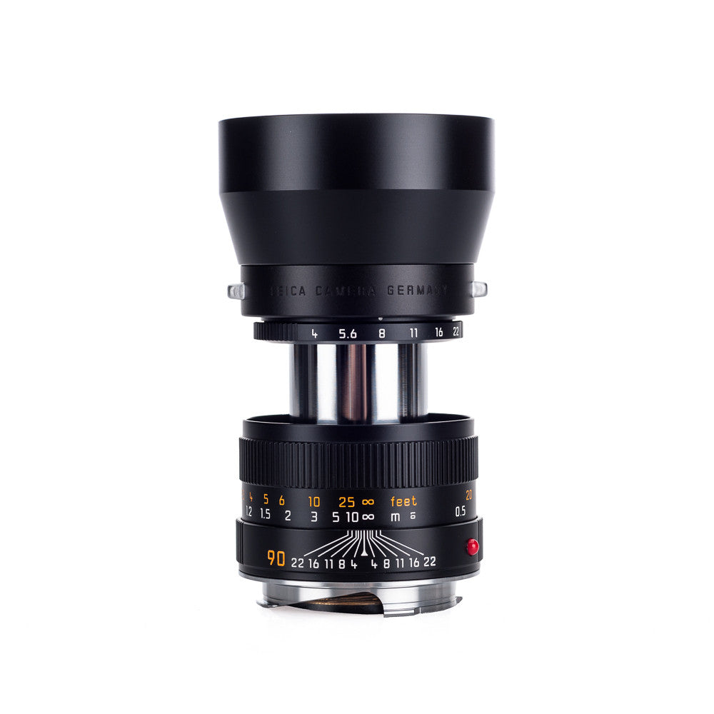 Leica Macro-Elmar-M 90mm f/4 con Macro-Adapter-M y visor angular