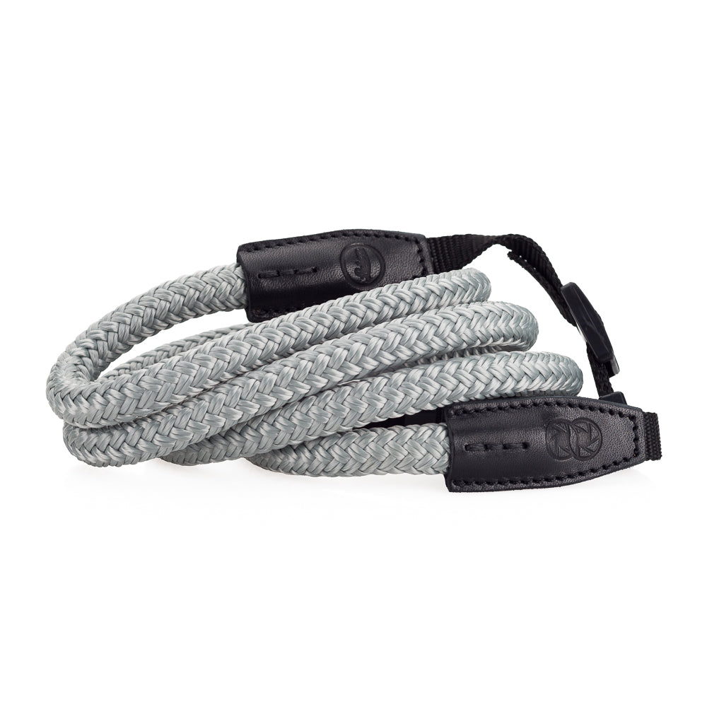 Correa de cuerda Leica de Cooph, gris, 126 cm, estilo con bucle de nailon