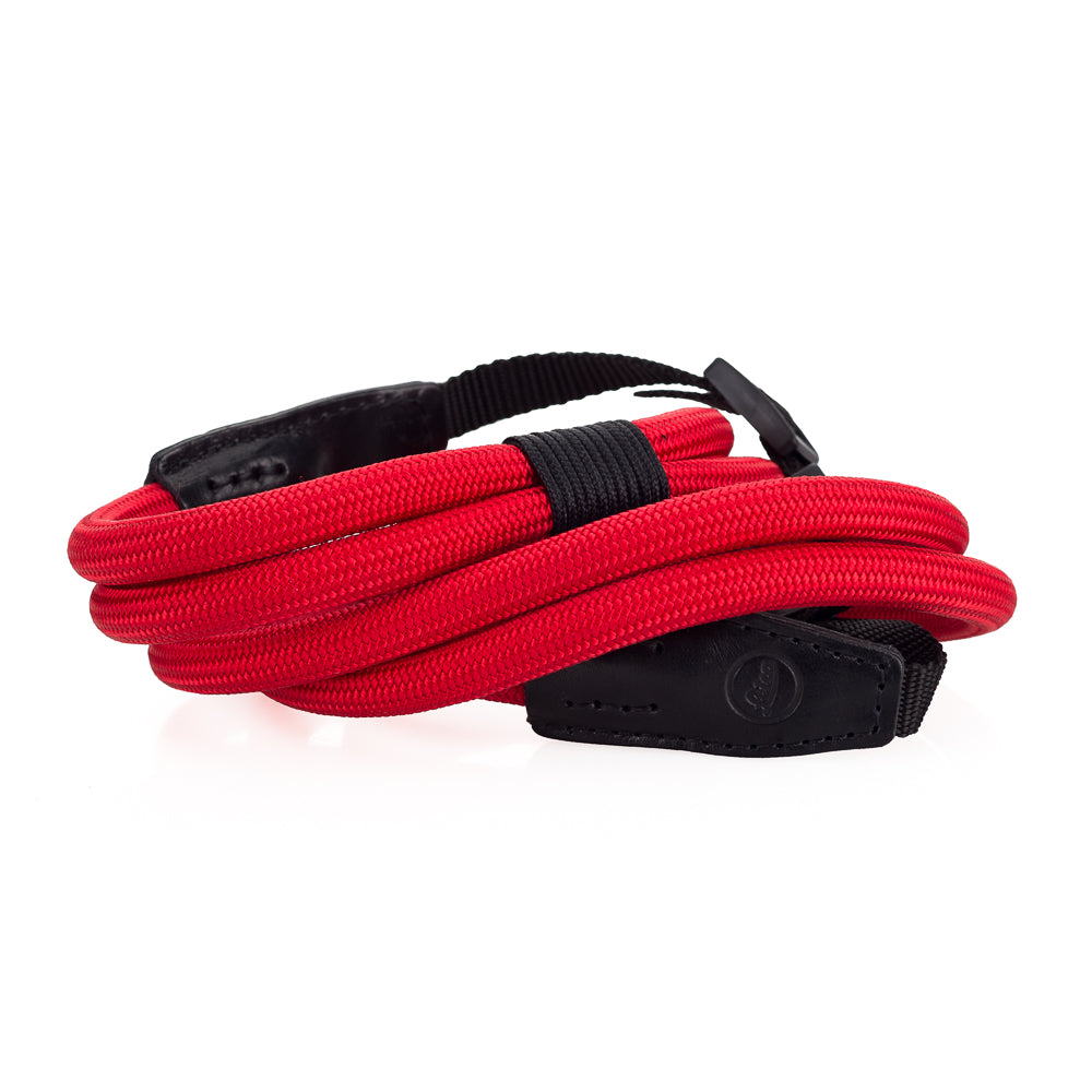 Correa doble de cuerda Leica de Cooph, roja, 100 cm, estilo de lazo de nailon