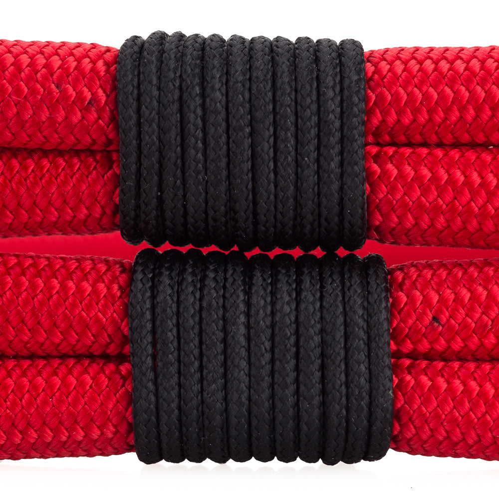 Correa doble de cuerda Leica de Cooph, roja, 100 cm, estilo de lazo de nailon