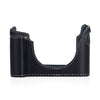 Arte di Mano Half Case for Leica M/M-P (Typ 240) for Regular Handgrip with Finger Loop Cutout - Minerva Black with White Stitching