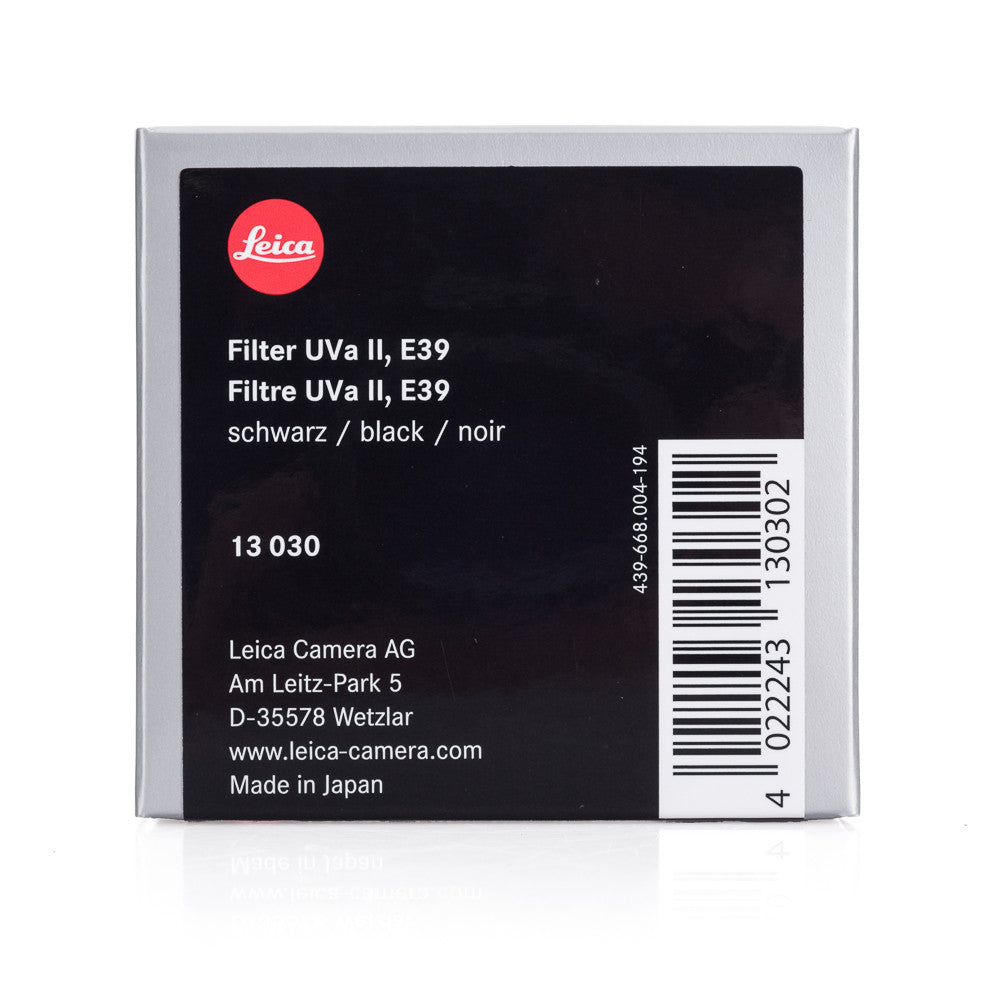 Filtro Leica UVa II, E39, negro