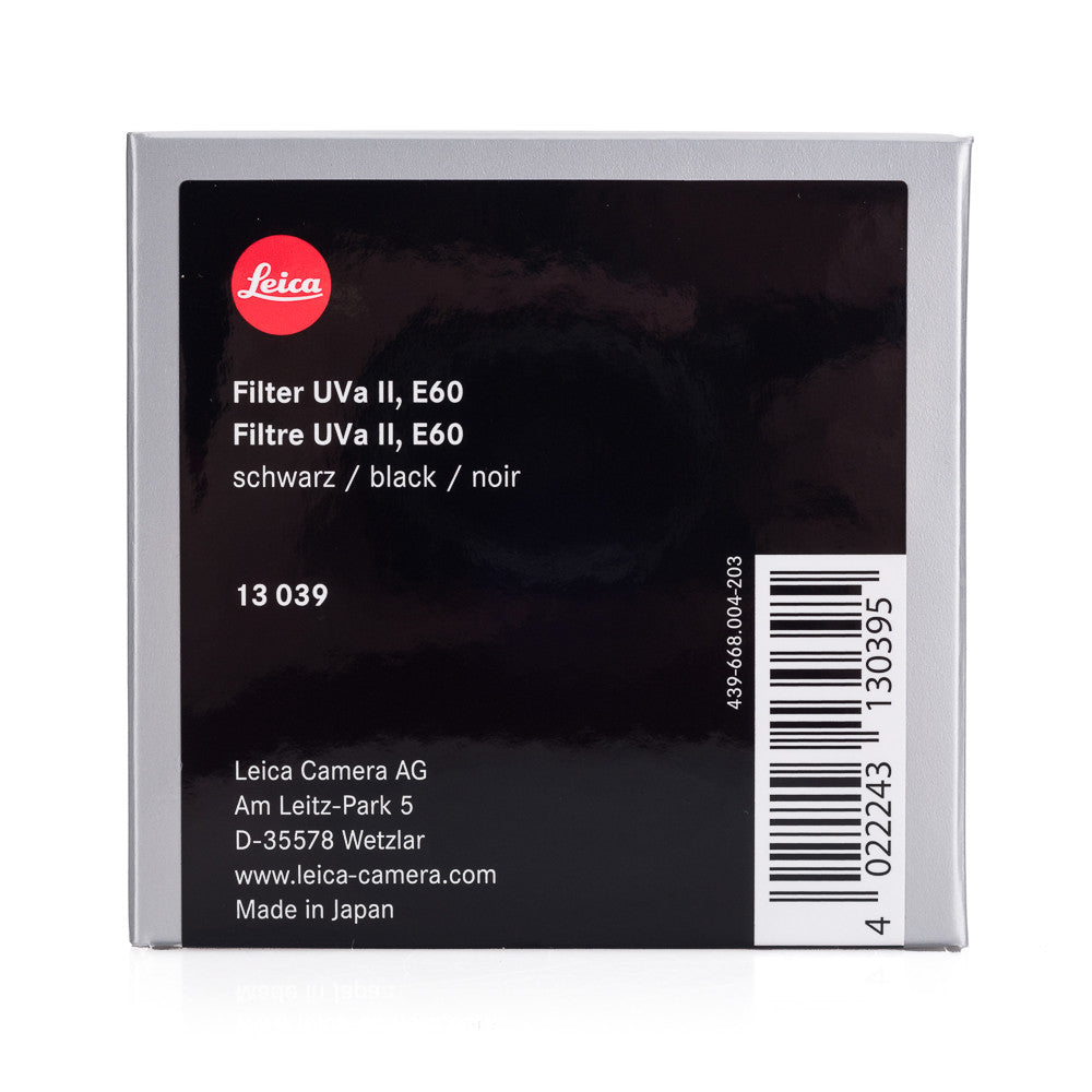 Filtro Leica UVa II, E60, negro