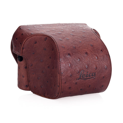 Leica Ever ready case Ostrich look chestnut