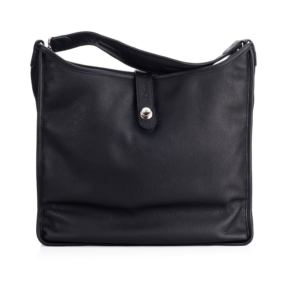 HERMÈS Piano Handbag Black Box Leather Vintage Circa 1960s W/Box - Chelsea  Vintage Couture
