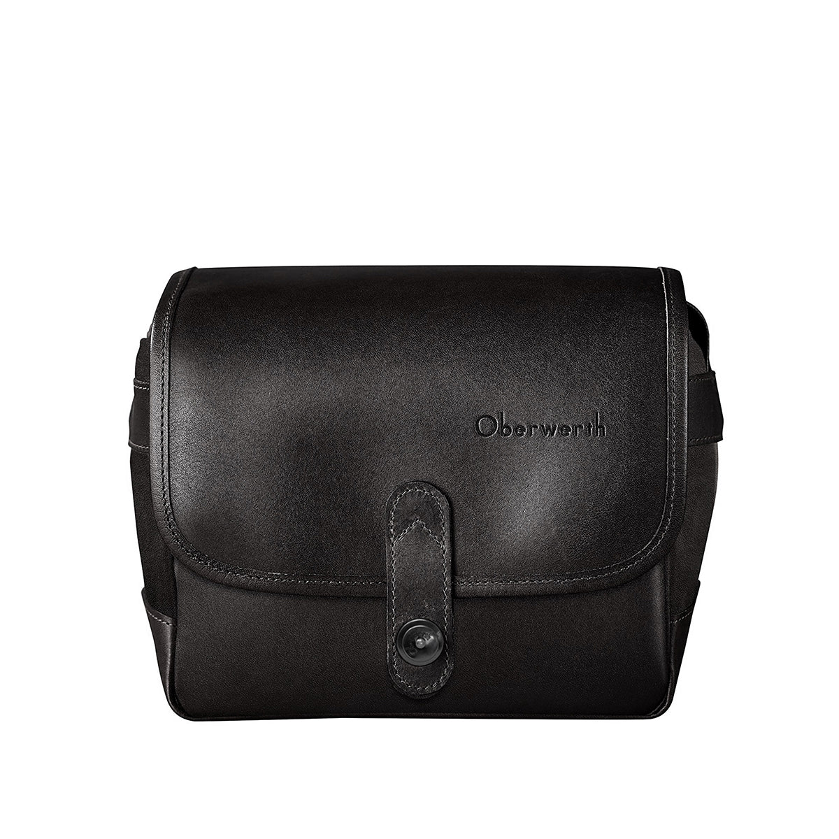 Oberwerth Frankfurt Small Leather Photo Bag - 'Stealth' Edition - Black with Red Lining