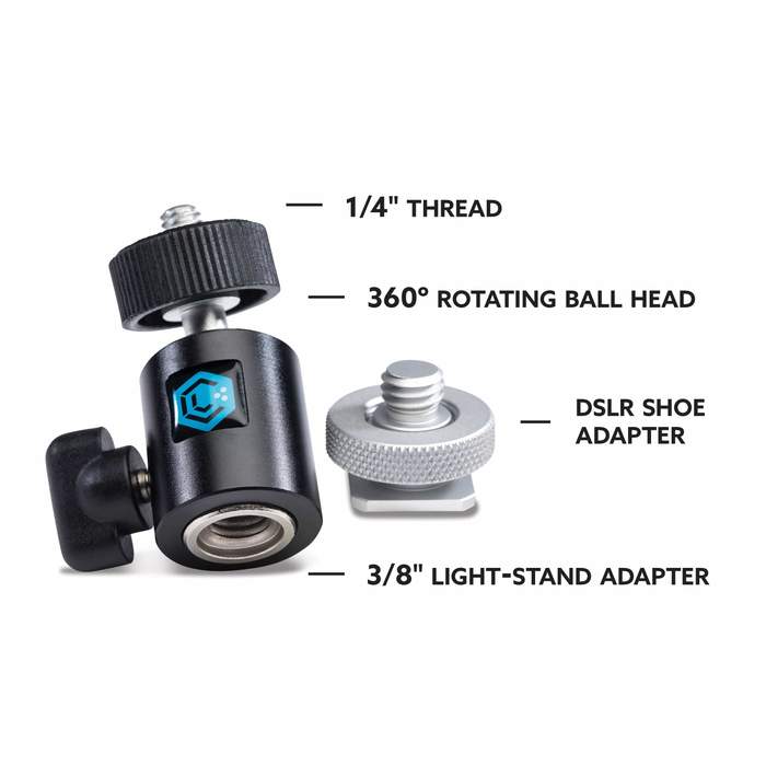 Lume Cube Camera Mount With 360º Ball Head & Light Stand Adapter.