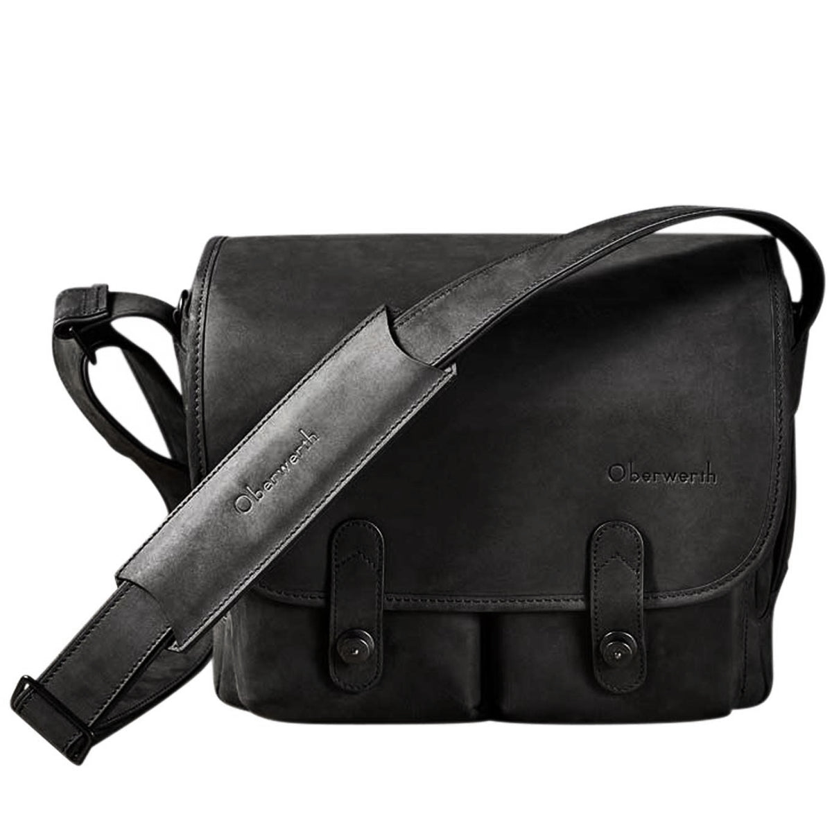 Bolso para cámara Oberwerth SL, mediano, negro con forro rojo