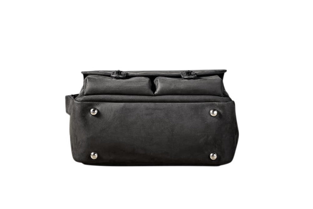 Bolso para cámara Oberwerth SL, mediano, negro con forro rojo