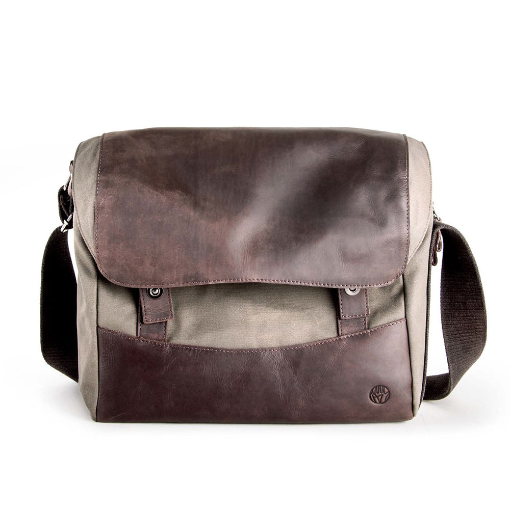 Harold's Lederwaren - Waxcan Canvas/Leather Camera Bag, Large, Brown/Khaki